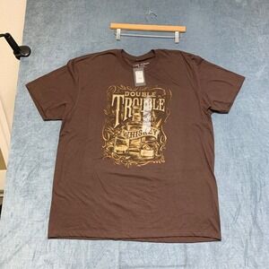 Boot Barn Cody James Double Trouble Whiskey Graphic T Shirt Mens 2XL Dark Brown